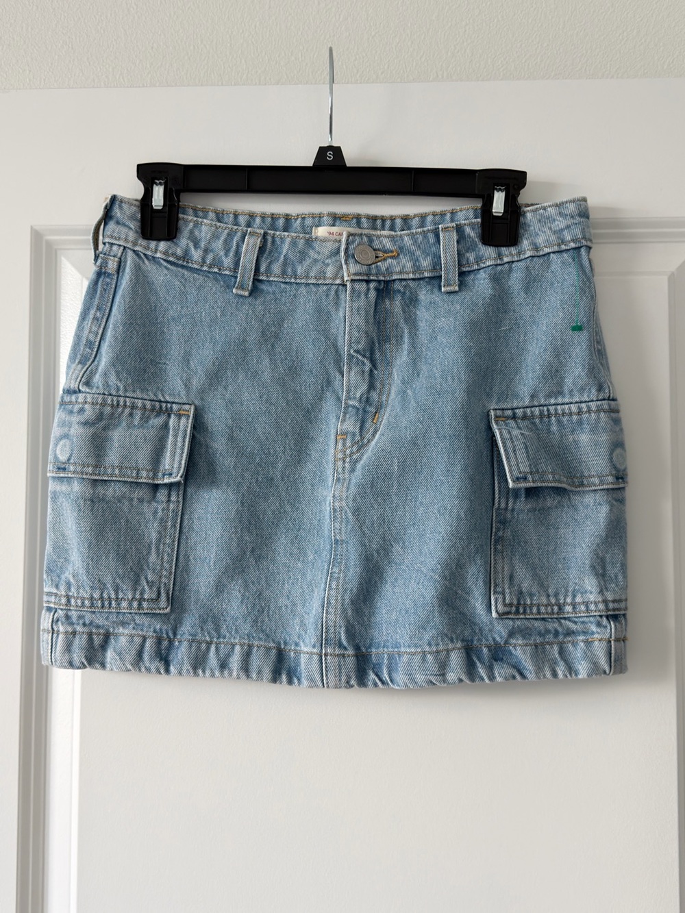 Levi's Light Blue Denim Cargo Mini Skirt
